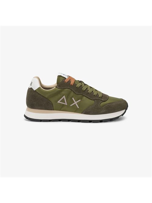 Sneaker Tom in nylon e suede verde militare SUN 68 | BZ36101/19